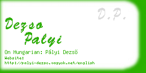 dezso palyi business card